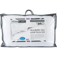 Homescapes KOPFKISSEN Seide 2er-Set, 48/74 cm
