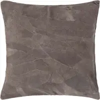 Homescapes LEDERKISSEN Patchwork grau 45/45 cm