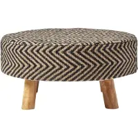 Homescapes SITZHOCKER Jute gemustert, 62/62/30 cm
