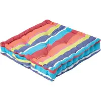 Homescapes SITZKISSEN bunt gestreift 40/40/8 cm