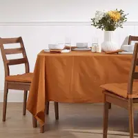 Homescapes TISCHDECKE terrakotta 137/178 cm, 100% Baumwolle