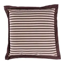 Homescapes SITZKISSEN braun-beige gestreift, 40/40/5 cm