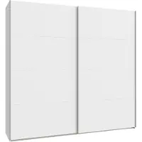 Die Möbelfundgrube Schwebetürenschrank weiß 220 cm 2-türig - SCHACH MATT