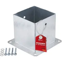Sotech Pfostenträger Bodenanker Zum Aufschrauben Vierkant 140 x 140 mm Feuerverzinkt