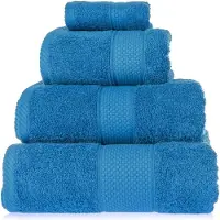 Homescapes FROTTIERSET Essential 4-teilig blau
