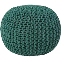 Homescapes STRICK-POUF tannengrün, 40/40/35 cm