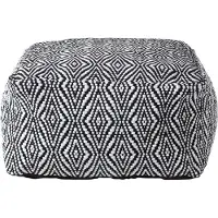 Homescapes SITZPOUF Trance schwarz-weiß gemustert, 60/60/30 cm