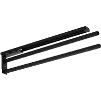 Sotech Aluminium Handtuchhalter TED 2 Armig 450 bis 730 mm Ausziehbar Drehbar Schwarz Matt