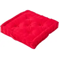 Homescapes SITZKISSEN rot 50/50/10 cm – Bodenkissen unifarben