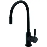 Ferro Novaservis - Spültischarmatur mit flexiblem Arm, schwarz matt 70710,5