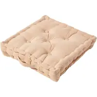 Homescapes SITZKISSEN beige 50/50/10 cm – Bodenkissen unifarben