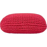 Homescapes STRICK-POUF rot, Bodenkissen 70/70/20 cm