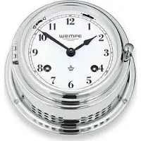 Wempe - CW360004 - Glasenuhr - 150mm - Messing verchromt - arabische Ziffern - BREMEN II