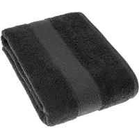 Homescapes BADETUCH Essential schwarz 100/150 cm