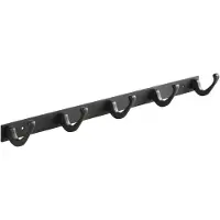Sotech Blackline FORTE Hakenleiste 450 mm mit 5 Haken Schwarz Pulverbeschichtet