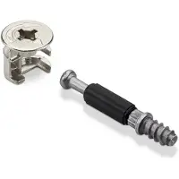 Sotech HETTICH 50 Stück Exzenter RASTEX 15 mit Kragen Ø15 mm und Einschraubdübel Twister DU 232 T M6 x 11 mm