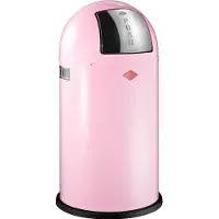 Wesco Abfallsammler 175831-26 PUSHBOY in PINK mit 50 Liter Volumen und Klappdeckel / Abfalleimer / Mülleimer