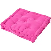 Homescapes SITZKISSEN pink 50/50/10 cm – Bodenkissen unifarben
