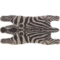 Homescapes FUSSMATTE Zebra, Kokos 38/75 cm