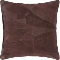Homescapes LEDERKISSEN Patchwork dunkelbraun 45/45 cm