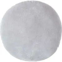 Homescapes DEKOKISSEN rund grau, Baumwollsamt?40 cm