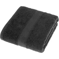 Homescapes DUSCHTUCH Essential schwarz 70/130 cm