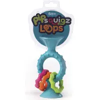 Fat Brain Toys Rassel Squigs Loops 13 cm blau