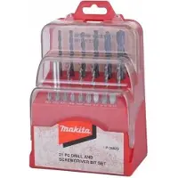 Makita Set mit 21 Zubehörteilen: Bohrer und Bits (P-30829)