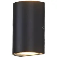 LUCANDE LED Aussenwandleuchte JALE , schwarz, Aluminium, Modern, LED Wandleuchte außen