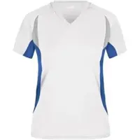 James & nicholson Topcool Laufshirt Damen JN390, weiß/königs-blau, Größe L - weiss - L