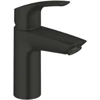 GROHE Eurosmart Einhand-Waschtischbatterie, S-Size, Ausladung 109mm, Push-Open Ablaufgarnitur, 239222433, Farbe: Mattschwarz