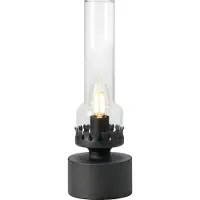 Markslöjd Kandella 1 Tischleuchte Sandy Black/Clear - , Schwarz, für Wohnzimmer, Glas