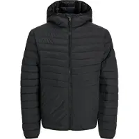 Jack & Jones Verstaubare Pufferjacke „Estate“, Schwarz XL