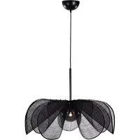 Markslöjd Styrka Pendelleuchte Ø75 Black/Smoke - , Styrka, dimmbar, Schwarz, für Wohnzimmer, Stoff / Textil