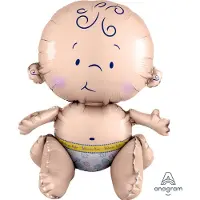 Amscan folienballon Baby 33 x 38 cm beige