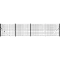 vidaXL Maschendrahtzaun mit Bodenflansch Anthrazit 2x10 m