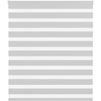 vidaXL Doppelrollo Hellgrau 135x150 cm Stoffbreite 130,9 cm Polyester