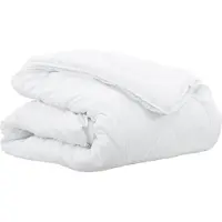 vidaXL 2-in-1 Bettdecke 262 x 242 x 10 cm Winter Polyester Weiß