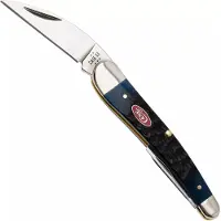 Case Knives Case Seahorse Whittler, Navy Blue Bone, Rogers Jig, 6889, 6355WH Stainless Steel Taschenmesser