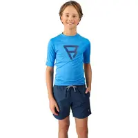 Brunotti Schwimmshirt Waveguardy Rashguard Jungen Neon Blue-Größe 176