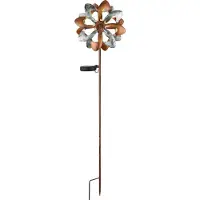 Globo 36574 Solarleuchte Metall goldfarben antik, LED