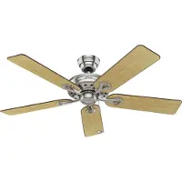 Hunter Savoy BN Loftsventilator (Ø) 132 cm Vingefarve: Ahorn, Kirsebærtræ Chassisfarve: Krom (børstet)