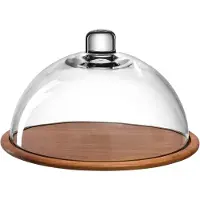 Leonardo GK/Holzkäseplatte m.Glasglocke