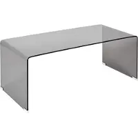 Beliani Couchtisch Schwarz Transparent 50 x 100 cm Sicherheitsglas Leicht Transportierbar Multifunktional Universell Minimalistisch Skandinavisch Stil