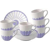 Villeroy & Boch Fleur Couleur Espressotasse mit Untertasse 70 ml 6er Set - Bleu