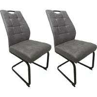 HTI Modernes 2er Set Schwingstühle Hellbraun mit elegantem Design