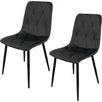 HTI Stuhl Mesa Eco 2er-Set Velvet Grau