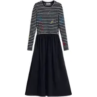 Desigual Kleid für den Alltag Raya Hibrida 25WWVW15 Schwarz Regular Fit
