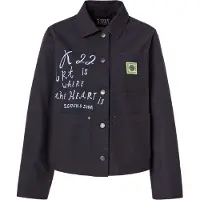 Scotch & Soda Washed Workwear Jacket Charcoal Art Größe: XS | Overshirts Outlet | Damen | Schwarz