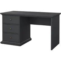 Ebuy24 Venedig Schreibtisch 3 Schubladen matt grau.